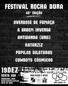 40º Festival Rocha Dura com seis bandas no Caos!